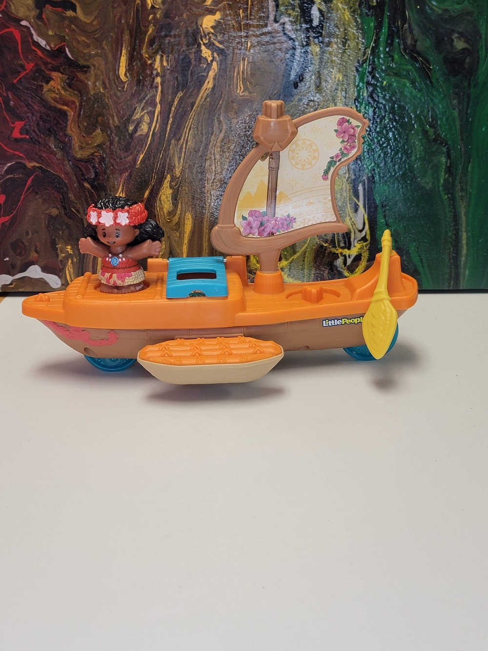 Fisher-Price Orange Mulan And Her boat.